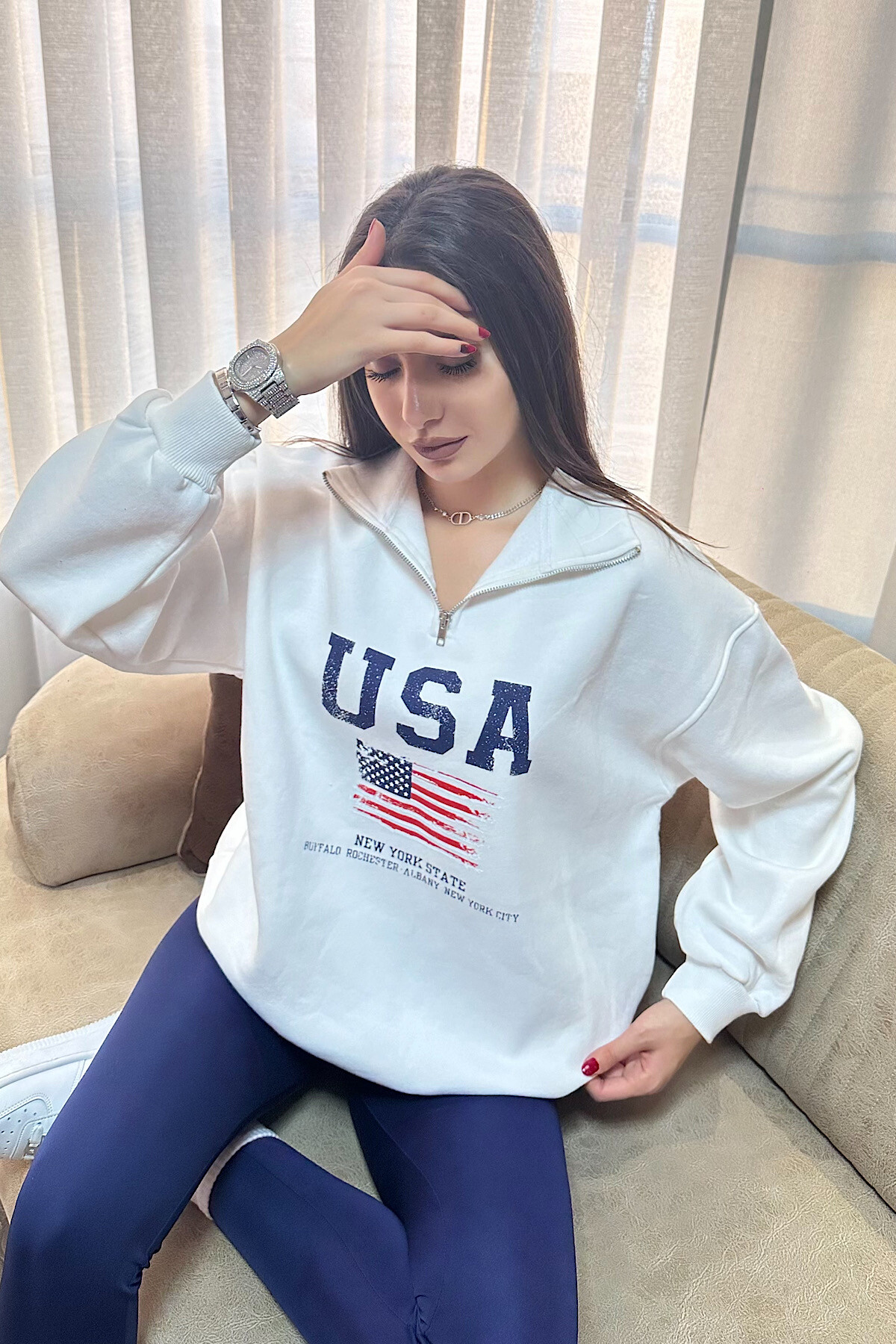 USA ŞARDONLU SWEAT