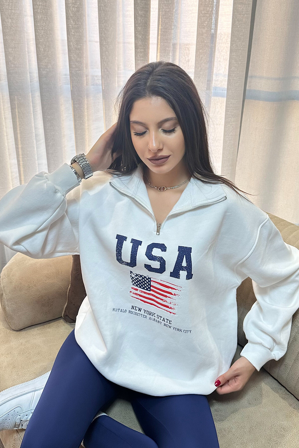 USA ŞARDONLU SWEAT